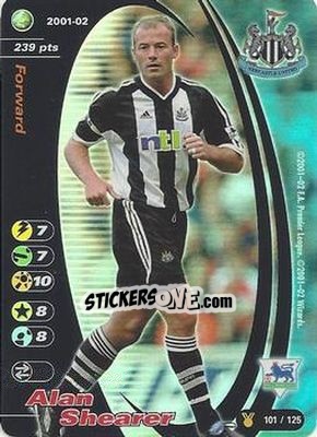 Sticker Alan Shearer - Football Champions England 2001-2002 n. u101 - Wizards of The Coast