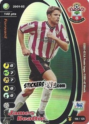 Sticker James Beattie - Football Champions England 2001-2002 n. u106 - Wizards of The Coast