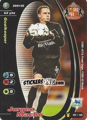 Sticker Jurgen Macho - Football Champions England 2001-2002 - Wizards of The Coast