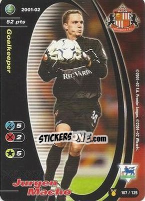 Sticker Jurgen Macho - Football Champions England 2001-2002 n. u107 - Wizards of The Coast