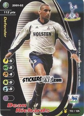 Sticker Dean Richards - Football Champions England 2001-2002 n. u112 - Wizards of The Coast