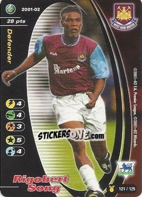 Sticker Rigobert Song - Football Champions England 2001-2002 n. u121 - Wizards of The Coast