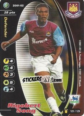 Sticker Rigobert Song - Football Champions England 2001-2002 - Wizards of The Coast