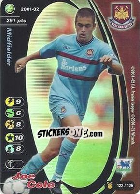 Sticker Joe Cole - Football Champions England 2001-2002 n. u122 - Wizards of The Coast