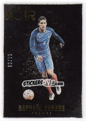 Sticker Raphael Varane - Noir Soccer 2016-2017 - Panini