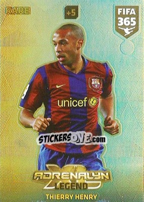 Sticker Thierry Henry - FIFA 365: 2017-2018. Adrenalyn XL n. 3 - Panini