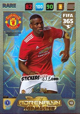 Sticker Paul Pogba - FIFA 365: 2017-2018. Adrenalyn XL n. 4 - Panini