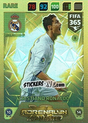 Sticker Cristiano Ronaldo - FIFA 365: 2017-2018. Adrenalyn XL n. 8 - Panini
