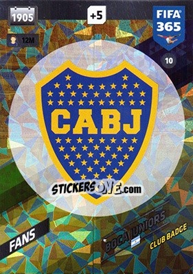 Sticker Club Badge - FIFA 365: 2017-2018. Adrenalyn XL n. 10 - Panini