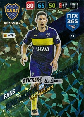 Sticker Juan Manuel Insaurralde - FIFA 365: 2017-2018. Adrenalyn XL - Panini
