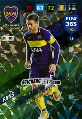 Sticker Fernando Gago - FIFA 365: 2017-2018. Adrenalyn XL n. 13 - Panini