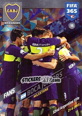 Sticker Boca Juniors - FIFA 365: 2017-2018. Adrenalyn XL n. 15 - Panini
