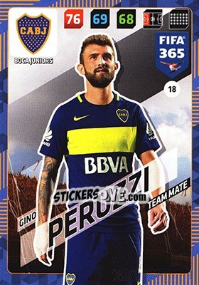 Cromo Gino Peruzzi - FIFA 365: 2017-2018. Adrenalyn XL n. 18 - Panini