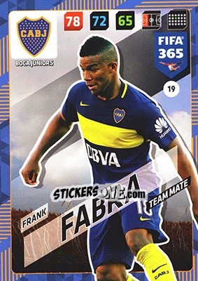 Sticker Frank Fabra - FIFA 365: 2017-2018. Adrenalyn XL - Panini