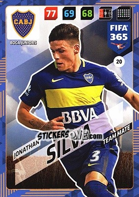 Sticker Jonathan Silva - FIFA 365: 2017-2018. Adrenalyn XL n. 20 - Panini