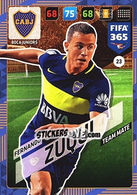 Sticker Fernando Zuqui - FIFA 365: 2017-2018. Adrenalyn XL n. 23 - Panini