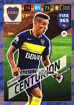 Sticker Ricardo Centurión - FIFA 365: 2017-2018. Adrenalyn XL n. 25 - Panini