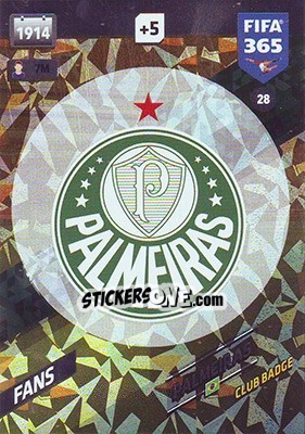 Sticker Club Badge - FIFA 365: 2017-2018. Adrenalyn XL n. 28 - Panini