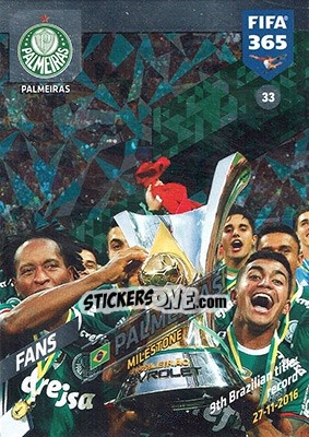 Sticker Palmeiras - FIFA 365: 2017-2018. Adrenalyn XL - Panini