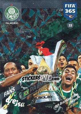 Sticker Palmeiras - FIFA 365: 2017-2018. Adrenalyn XL n. 33 - Panini