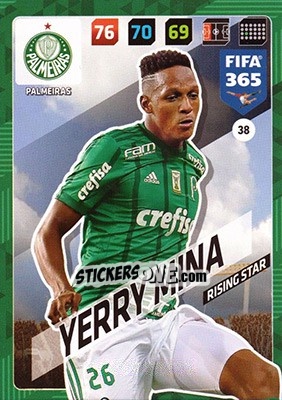 Sticker Yerry Mina - FIFA 365: 2017-2018. Adrenalyn XL - Panini