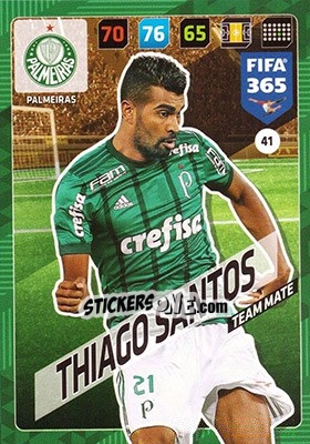 Cromo Thiago Santos - FIFA 365: 2017-2018. Adrenalyn XL - Panini