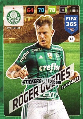Sticker Róger Guedes - FIFA 365: 2017-2018. Adrenalyn XL n. 43 - Panini