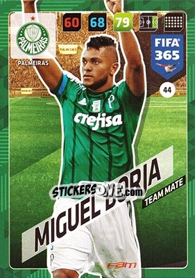 Sticker Miguel Borja - FIFA 365: 2017-2018. Adrenalyn XL n. 44 - Panini