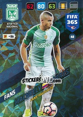 Sticker Macnelly Torres - FIFA 365: 2017-2018. Adrenalyn XL n. 48 - Panini
