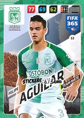 Sticker Felipe Aguilar - FIFA 365: 2017-2018. Adrenalyn XL - Panini