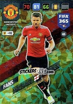 Sticker Michael Carrick - FIFA 365: 2017-2018. Adrenalyn XL n. 65 - Panini