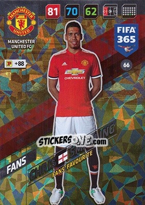 Sticker Chris Smalling - FIFA 365: 2017-2018. Adrenalyn XL n. 66 - Panini