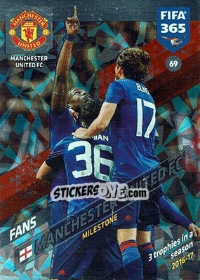 Sticker Manchester United FC - FIFA 365: 2017-2018. Adrenalyn XL n. 69 - Panini