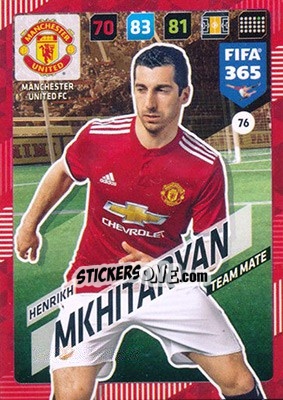 Cromo Henrikh Mkhitaryan - FIFA 365: 2017-2018. Adrenalyn XL - Panini