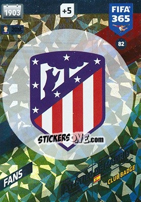 Sticker Club Badge - FIFA 365: 2017-2018. Adrenalyn XL n. 82 - Panini