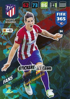 Sticker Fernando Torres - FIFA 365: 2017-2018. Adrenalyn XL n. 84 - Panini
