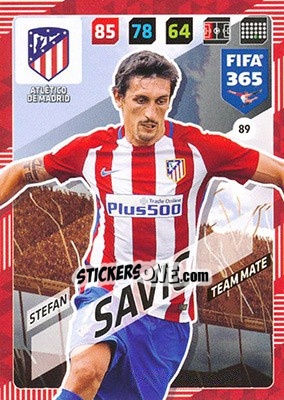 Sticker Stefan Savic - FIFA 365: 2017-2018. Adrenalyn XL n. 89 - Panini