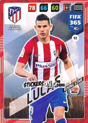 Sticker Lucas Hernández - FIFA 365: 2017-2018. Adrenalyn XL n. 92 - Panini