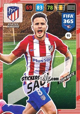 Sticker Saúl - FIFA 365: 2017-2018. Adrenalyn XL n. 95 - Panini