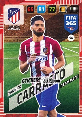 Sticker Yannick Carrasco - FIFA 365: 2017-2018. Adrenalyn XL n. 96 - Panini