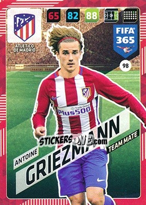 Sticker Antoine Griezmann - FIFA 365: 2017-2018. Adrenalyn XL n. 98 - Panini