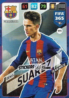 Sticker Denis Suárez - FIFA 365: 2017-2018. Adrenalyn XL n. 111 - Panini