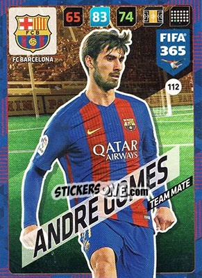 Sticker André Gomes - FIFA 365: 2017-2018. Adrenalyn XL n. 112 - Panini