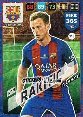 Sticker Ivan Rakitic - FIFA 365: 2017-2018. Adrenalyn XL n. 113 - Panini