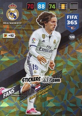 Sticker Luka Modric - FIFA 365: 2017-2018. Adrenalyn XL n. 120 - Panini