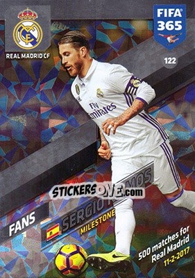 Sticker Sergio Ramos - FIFA 365: 2017-2018. Adrenalyn XL n. 122 - Panini