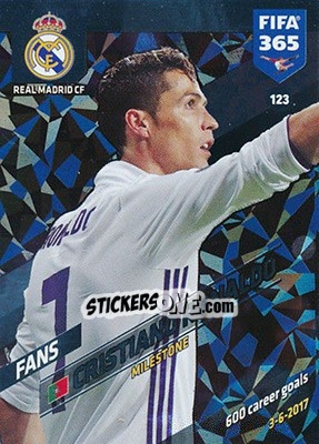 Sticker Cristiano Ronaldo - FIFA 365: 2017-2018. Adrenalyn XL n. 123 - Panini