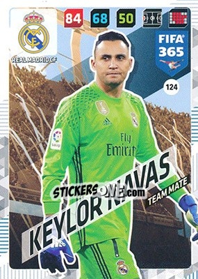 Sticker Keylor Navas - FIFA 365: 2017-2018. Adrenalyn XL n. 124 - Panini
