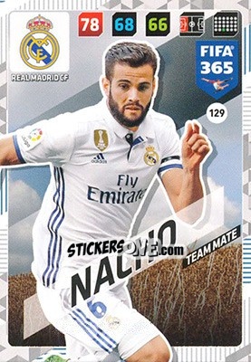 Figurina Nacho Fernández - FIFA 365: 2017-2018. Adrenalyn XL - Panini