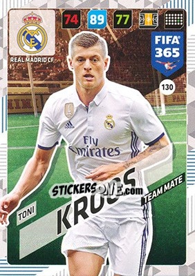 Sticker Toni Kroos - FIFA 365: 2017-2018. Adrenalyn XL n. 130 - Panini